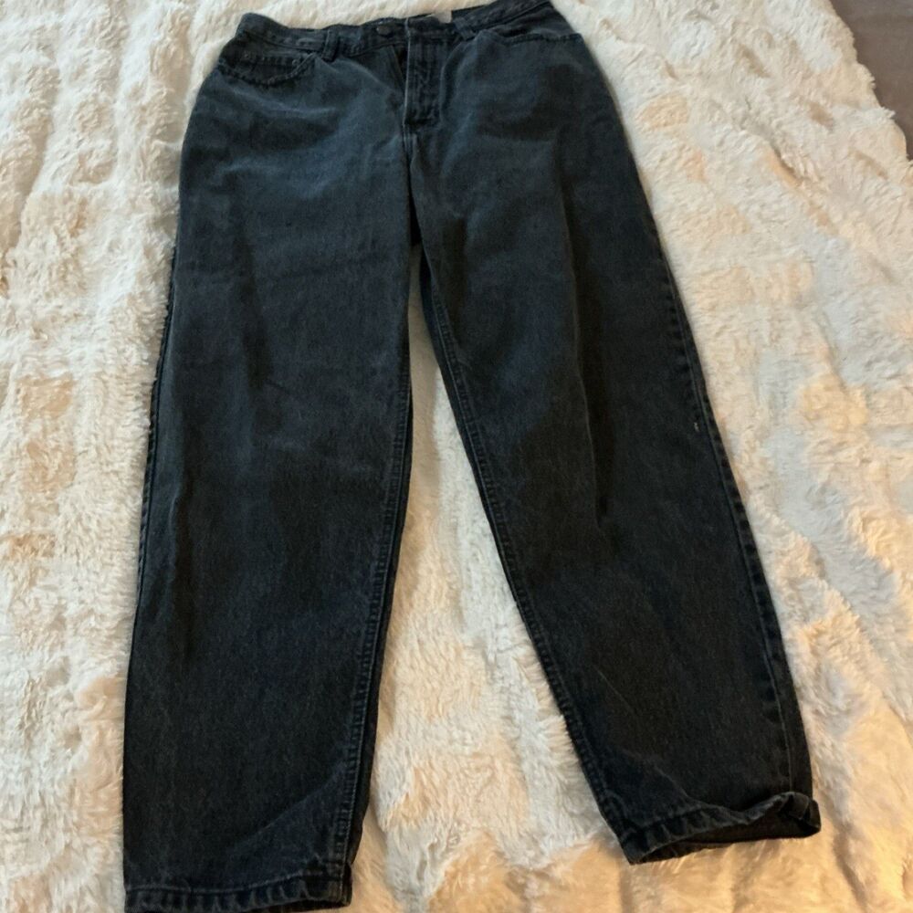 GAP Black Denim Jeans 5-Pocket Button Zip Solid Dark Wash Women’s
